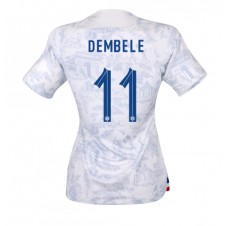 Frankrike Ousmane Dembele #11 Bortedrakt Kvinner VM 2022 Kortermet